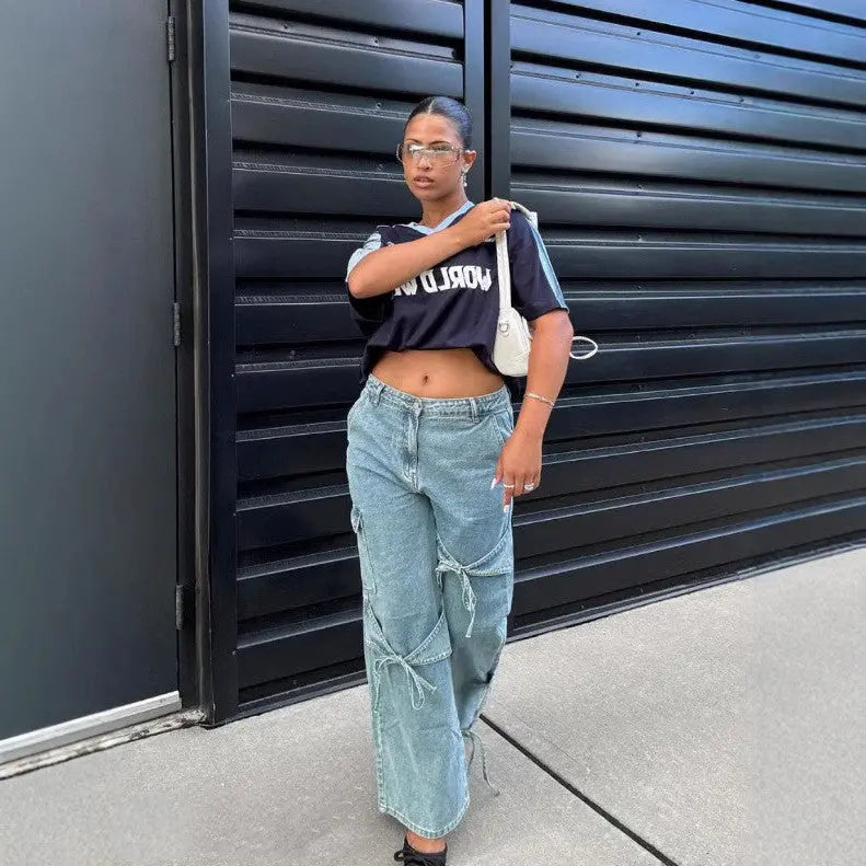 Women's Fashionable Wide Leg Pants Loose Trousers hercurva
