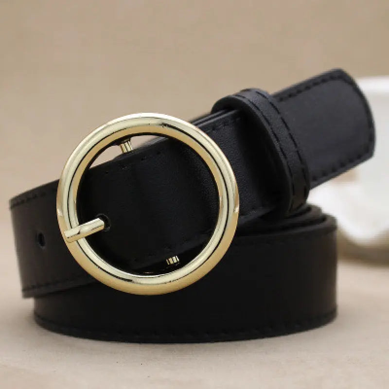 Alloy versatile round buckle belt hercurva