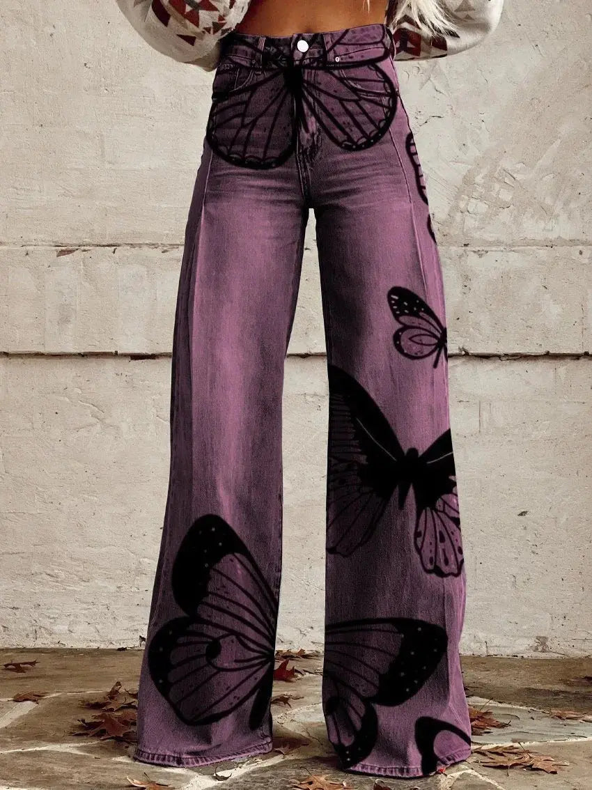 European And American Plus Size Women's Denim Casual Pants hercurva