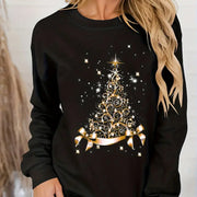 Women's Christmas Printed Loose Top Long Sleeve hercurva