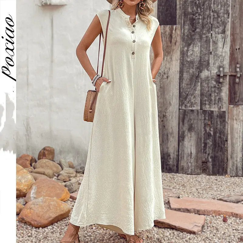 Women's Versatile Casual Solid Color Jumpsuit hercurva