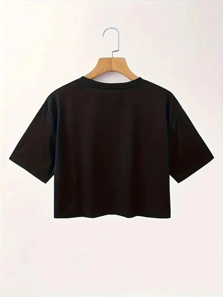 Womens Casual Loose-fitting Breathable Crop Top hercurva