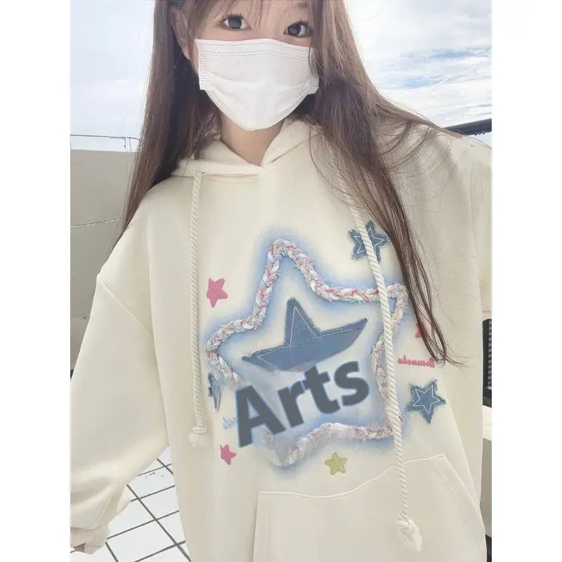 XINGX Embroidered Niche Design Hooded Sweater For Women hercurva