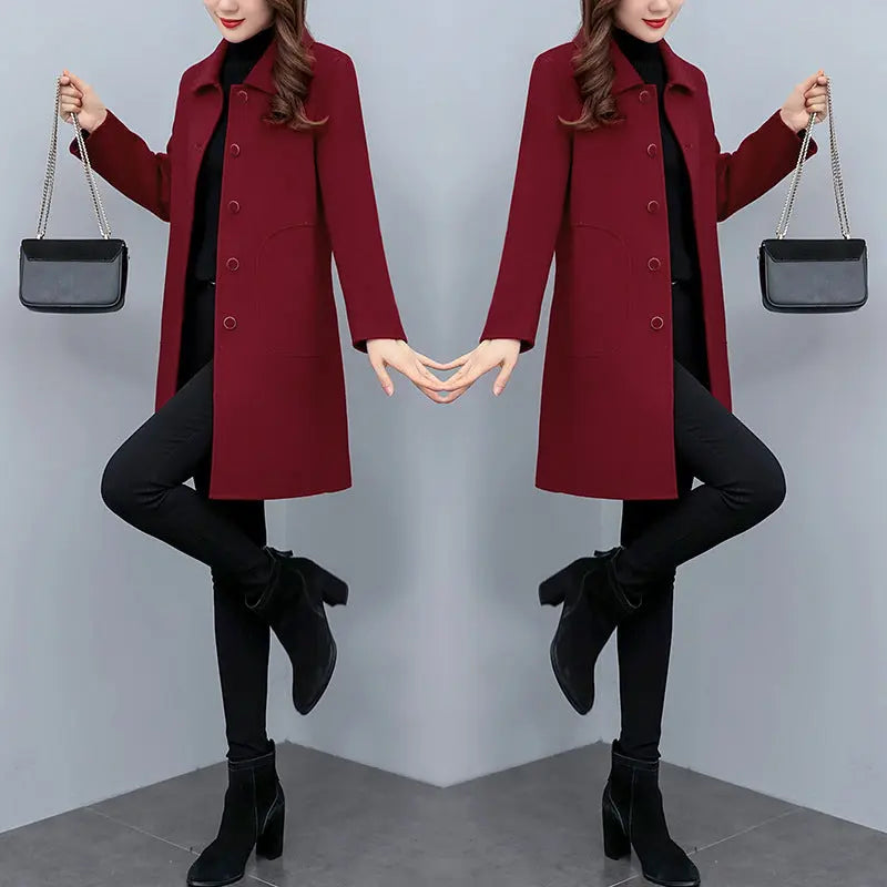 Autumn And Winter Woolen Coat Women hercurva