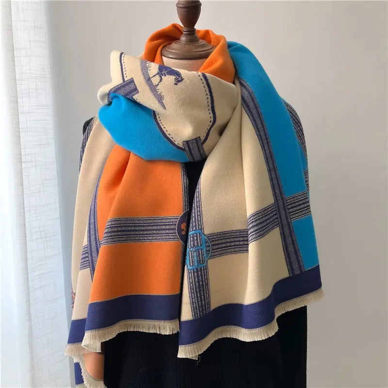 Women's Stitching Thickening Shawl Fashion hercurva