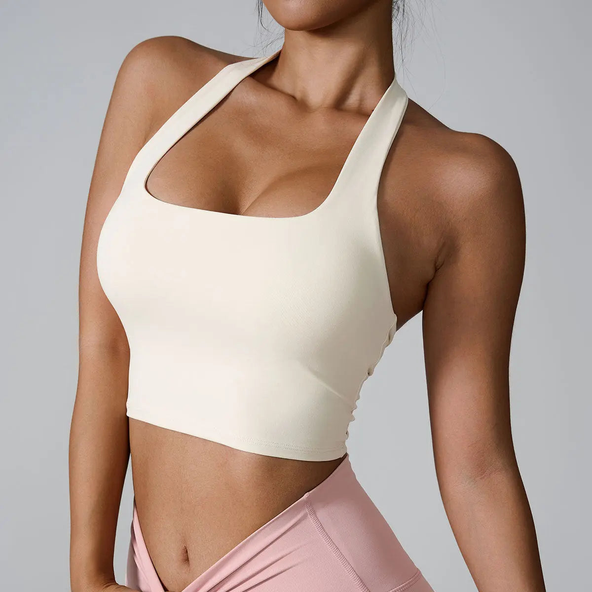 Halter Sports Push Up Bras Running Fitness hercurva