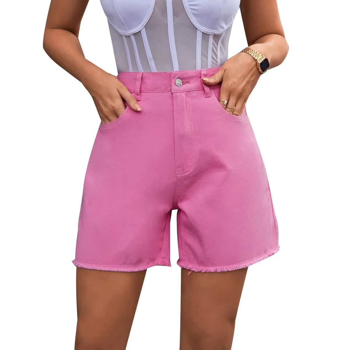 High Waist Loose Casual Women's Denim Shorts hercurva