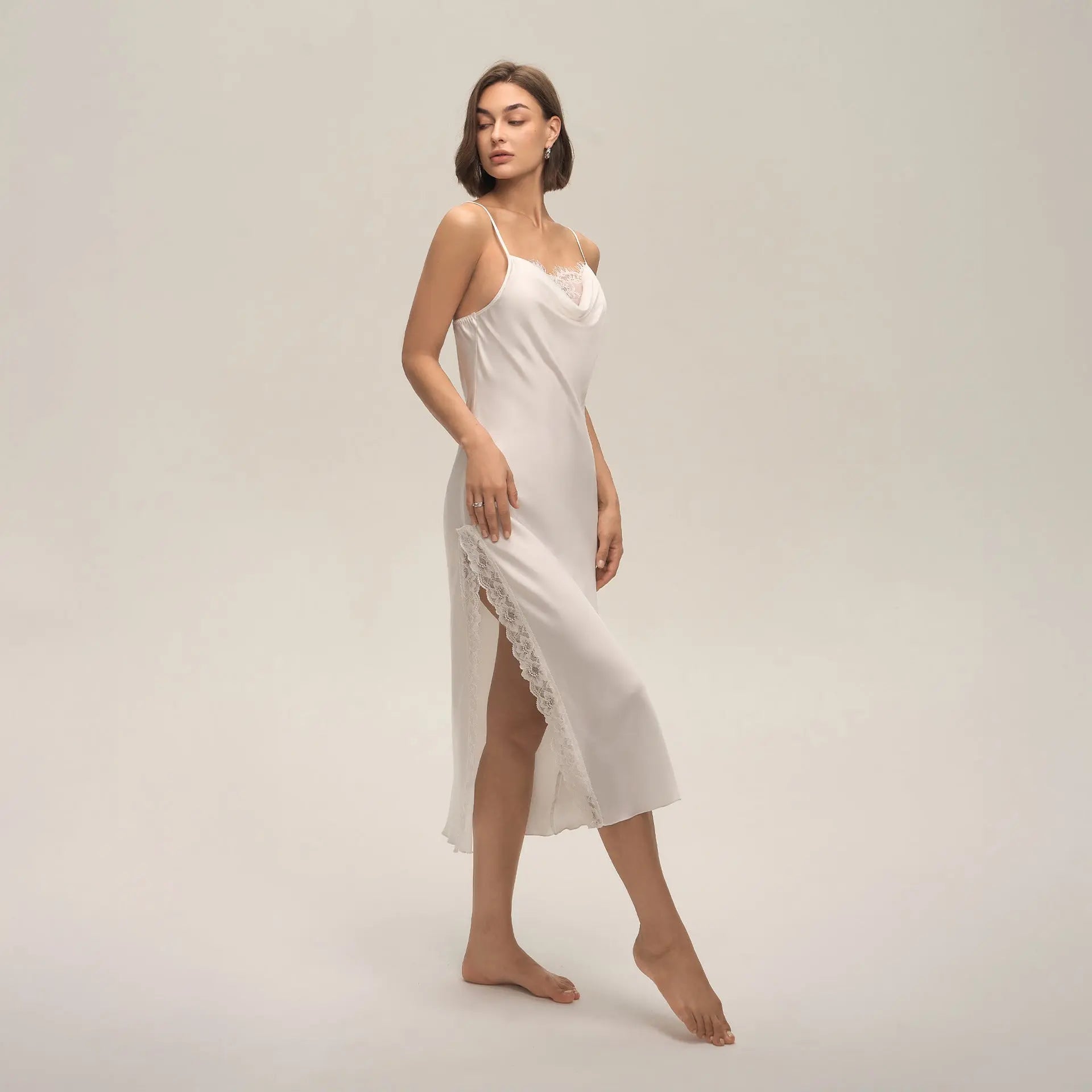Lace Sexy Solid-Color Slip Dress For Women Loungewear Pajamas hercurva
