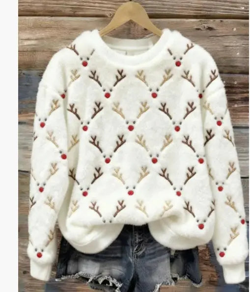 3D-printed Christmas-themed Women's Flannel Hoodie hercurva