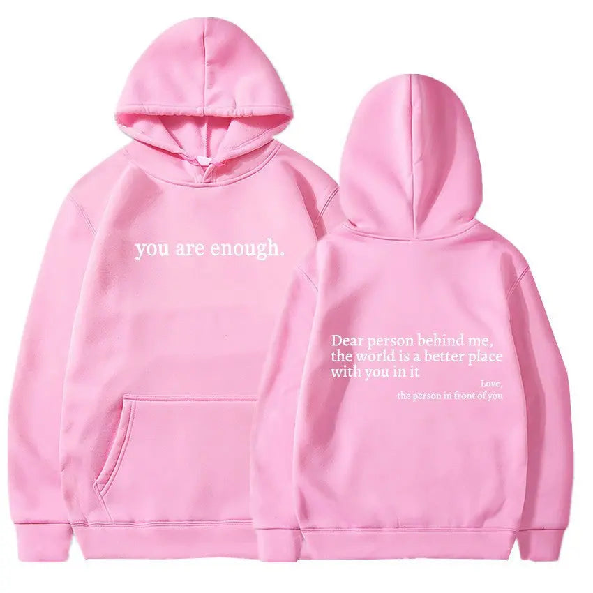 Women's Brushed Hoody Plain Letters hercurva