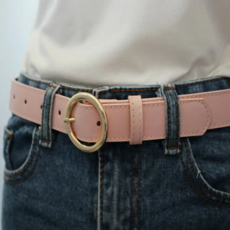 Alloy versatile round buckle belt hercurva