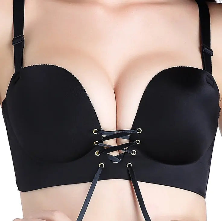 FallSweet Padded Push Up Bras Add Two Cups Brassiere Unlined Seamless Bra for Women hercurva