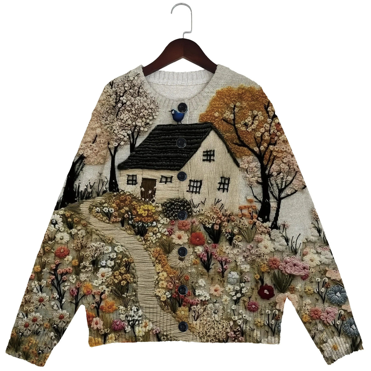 Color Printed Light And Transparent Sweater hercurva