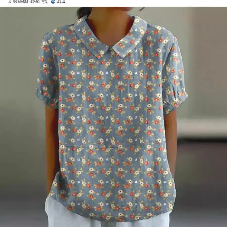 Shirt Women's Short Sleeve Creative Retro Short Sleeve T-shirt hercurva