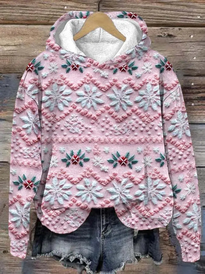 3D Digital Printing Christmas Couple Hooded Sweater Female hercurva