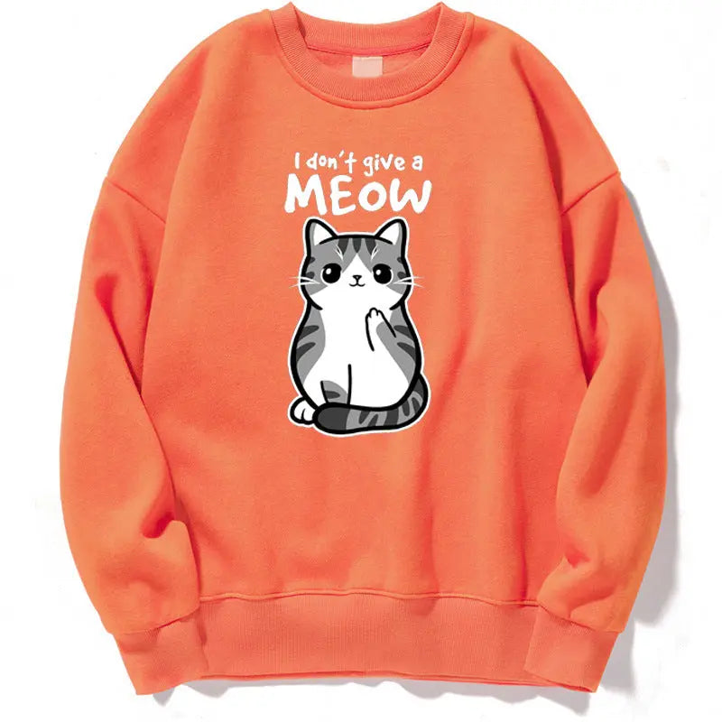 Cartoon Kitten Pattern Sweater European Size hercurva