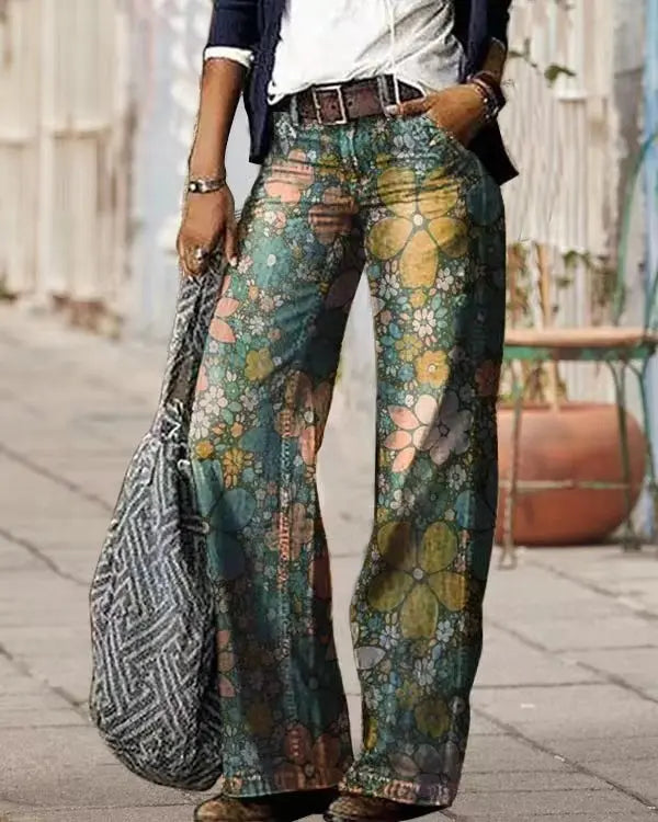 Diagonal Cloth Jeans 3D Pattern Casual Pants hercurva
