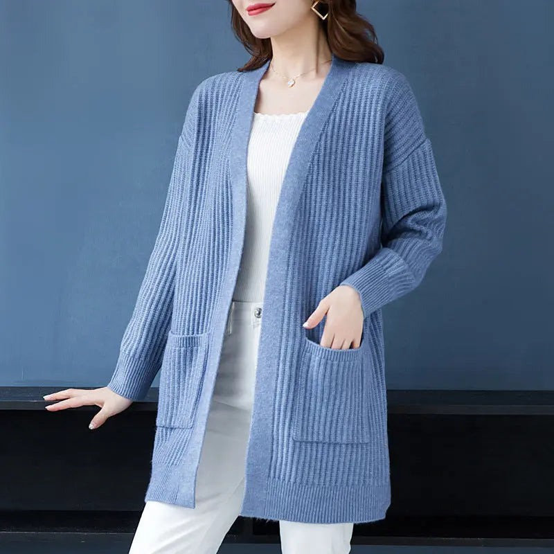 Loose Knitted Shawl Versatile Sweater Coat Women's hercurva