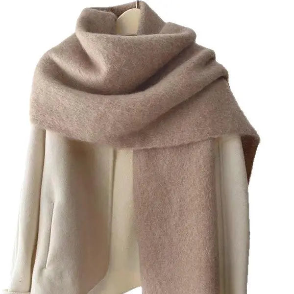 Women's Wool-like Autumn And Winter Solid Color Comfortable Scarf High Quality hercurva