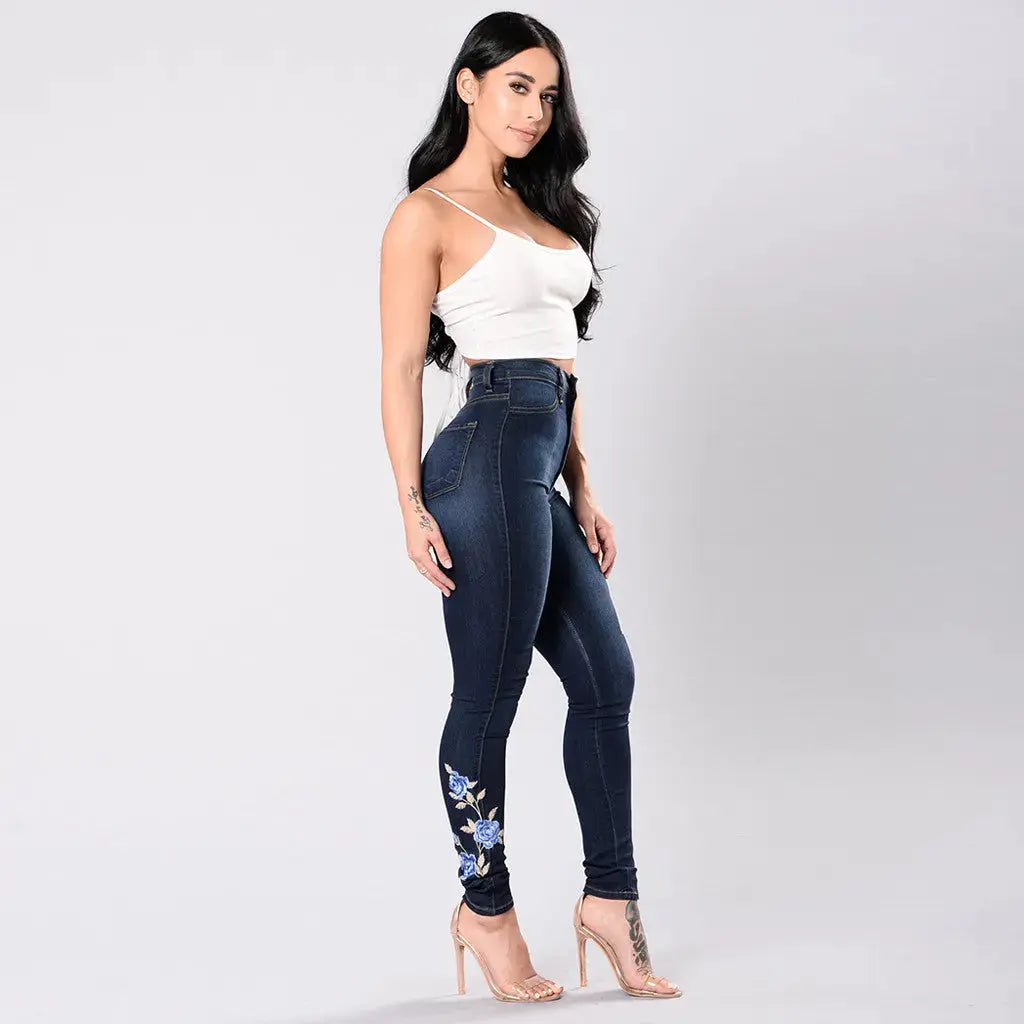 European and American embroidered jeans hercurva