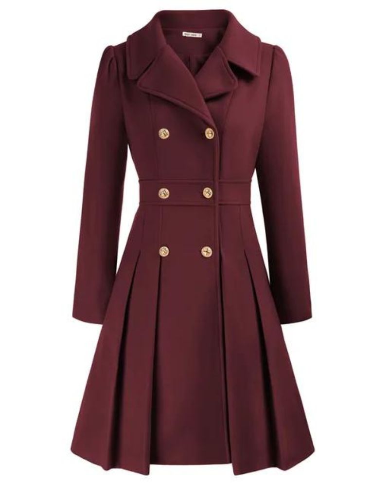 CARIS - PLEATED WOOL COAT VEV42197