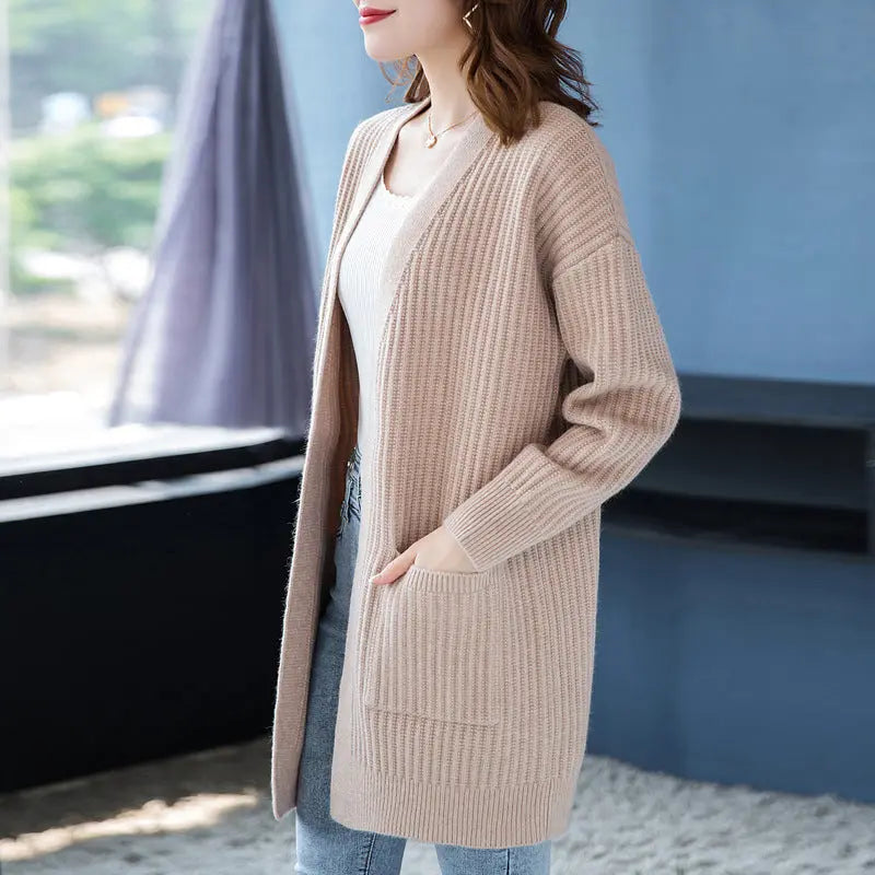 Loose Knitted Shawl Versatile Sweater Coat Women's hercurva