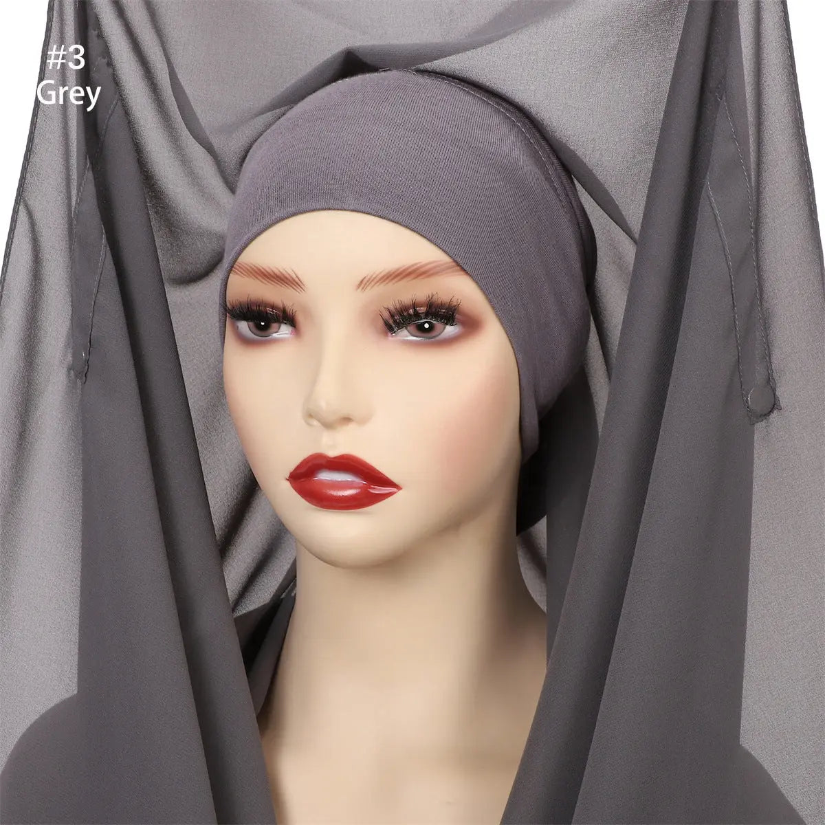 Pure Color Pearl Chiffon Scarf Plus The Same Color hercurva