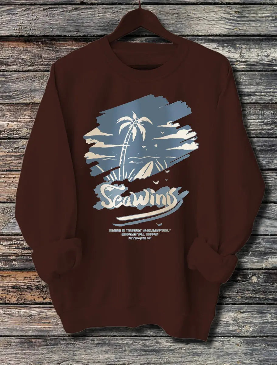 Women's Long Sleeved Printed Hoodie hercurva