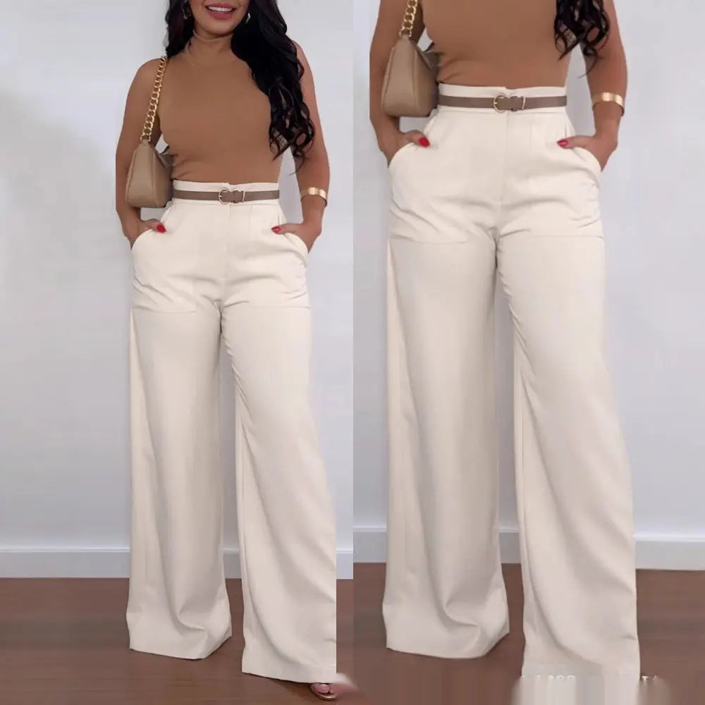 Solid Color BASIC Versatile Casual Flared Pants hercurva