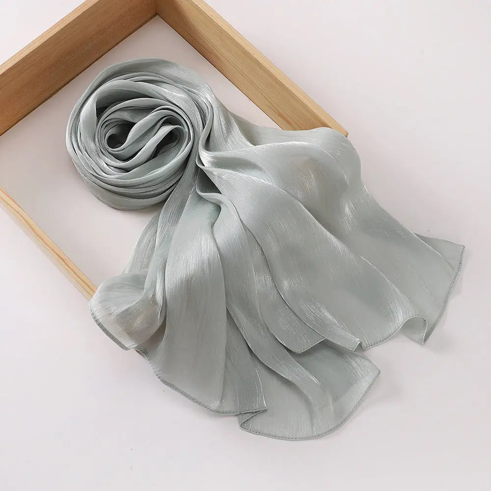 Breathable Cool Island Satin Smooth Silk Toe Scarf hercurva