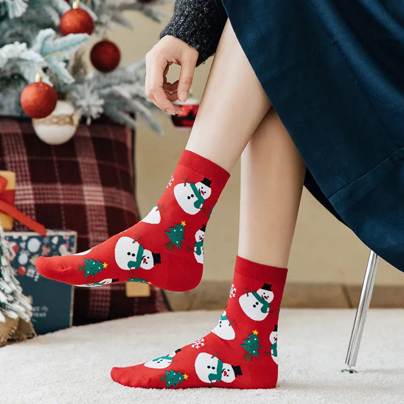 Snowman Elk Celebration Big Red Stockings hercurva