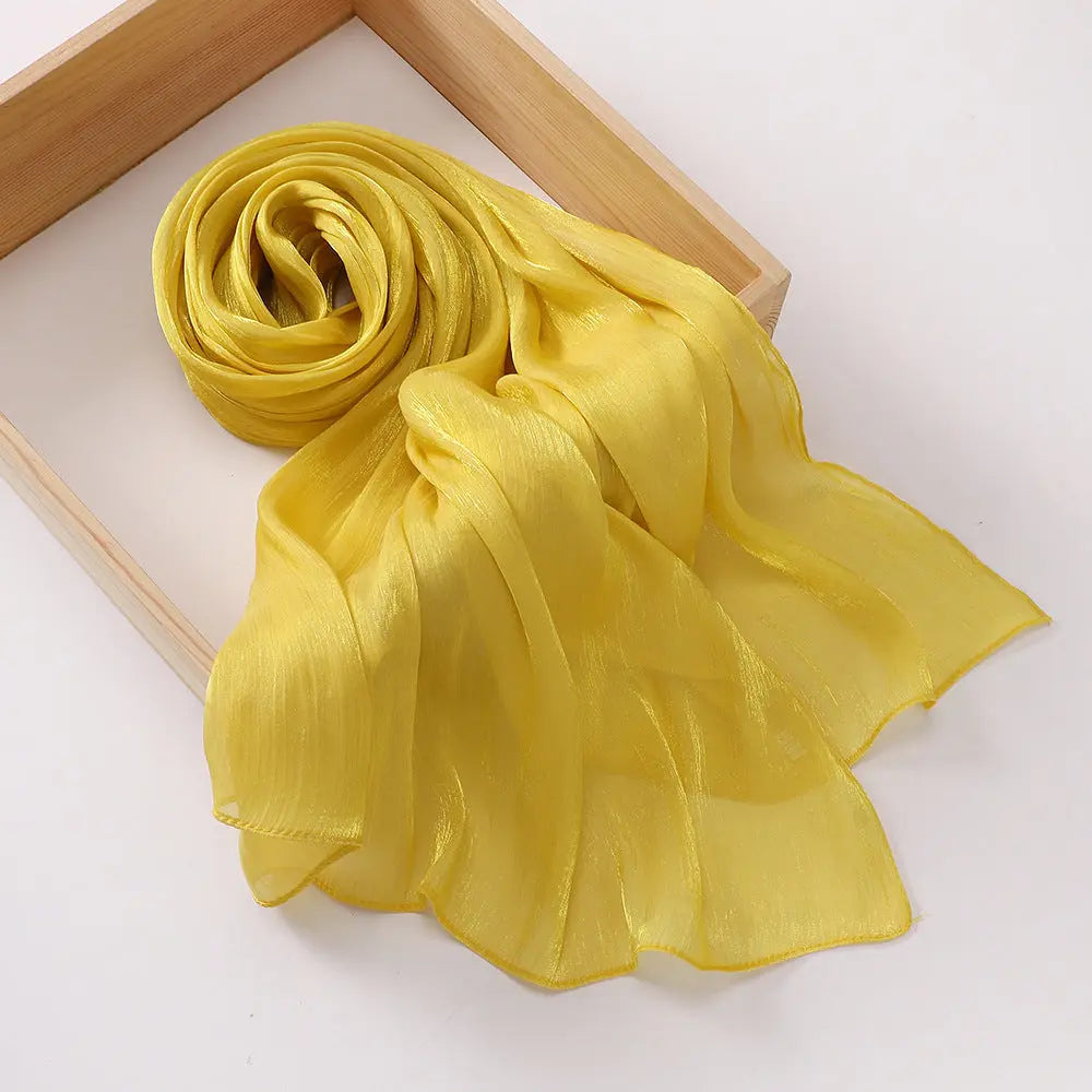 Breathable Cool Island Satin Smooth Silk Toe Scarf hercurva