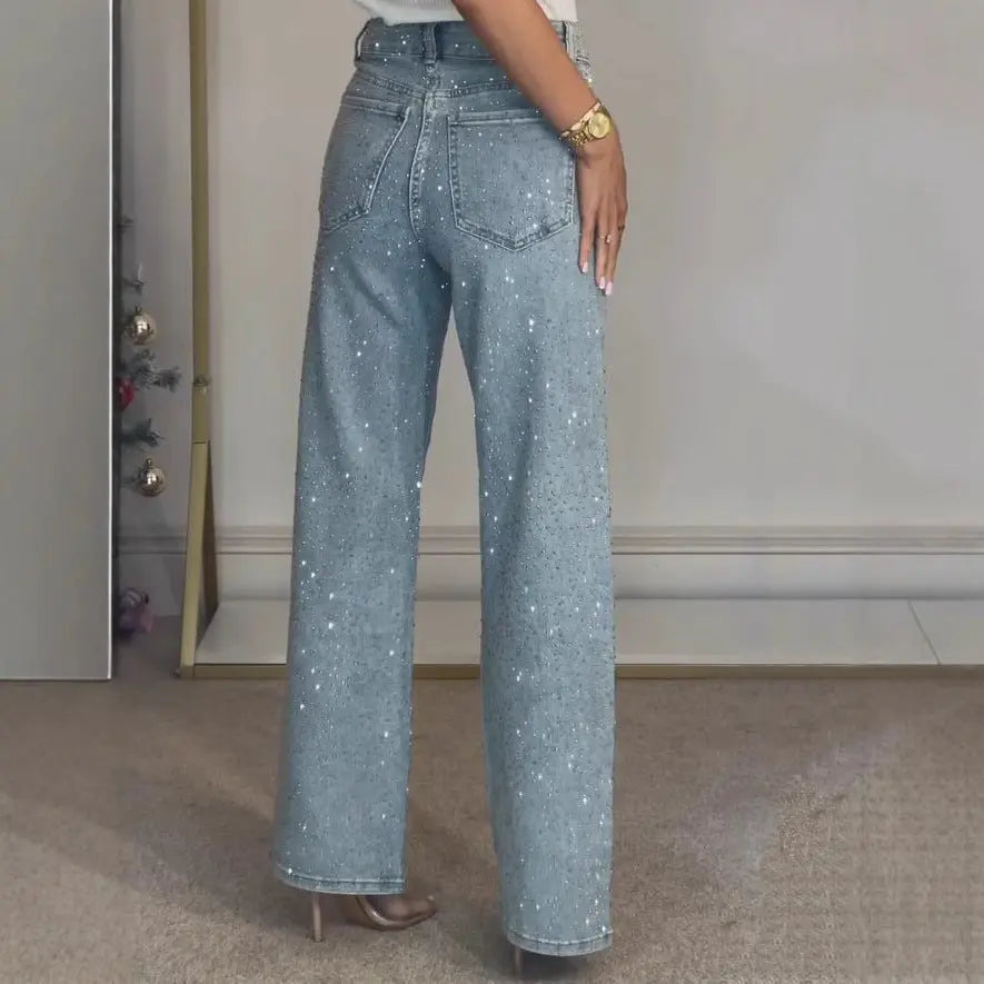 Women's High-end High Waist Straight Personalized Hot Girl High Street Trousers hercurva