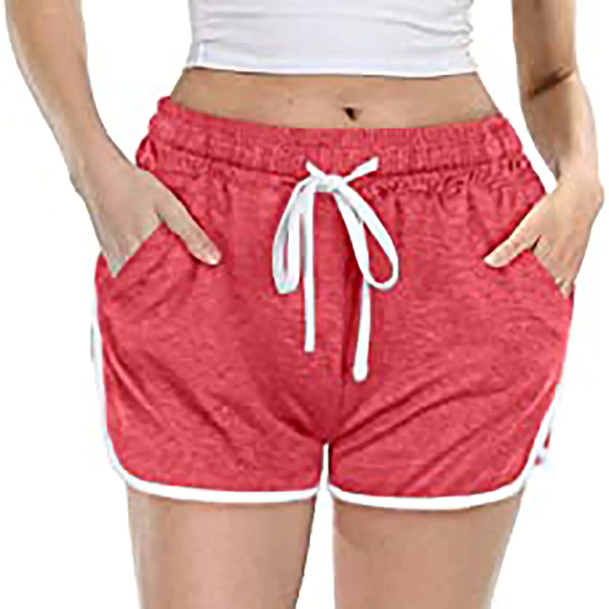 Women's Casual Solid Color Tether Shorts hercurva