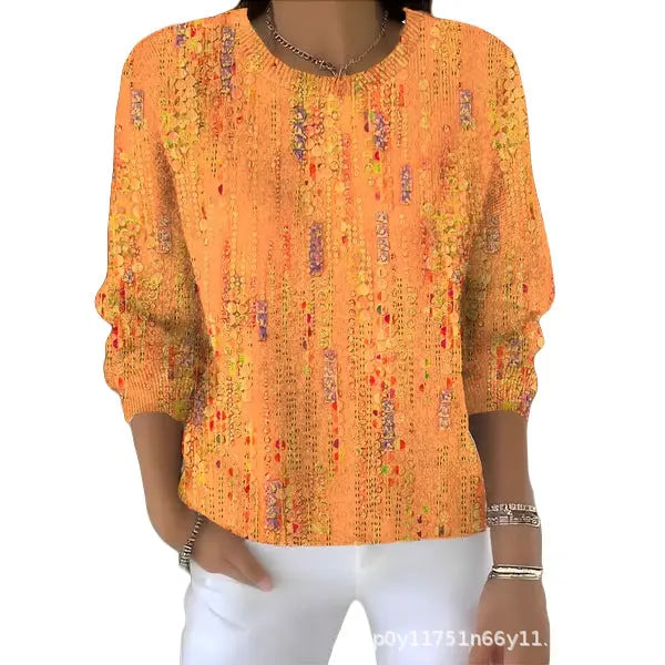 Sweet And Casual Women's Crew-neck Sweatshirt With Print hercurva