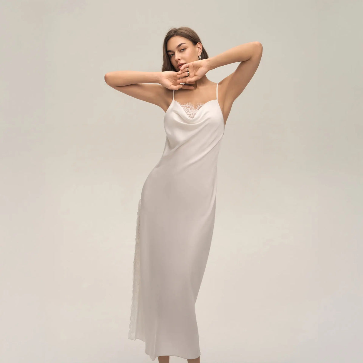 Lace Sexy Solid-Color Slip Dress For Women Loungewear Pajamas hercurva