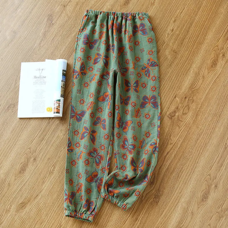 Women's Home Thin Summer Pure Cotton Pajama Pants hercurva