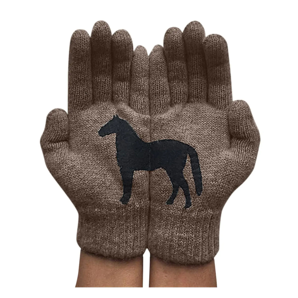 Dark horse print personality fun woolen gloves hercurva