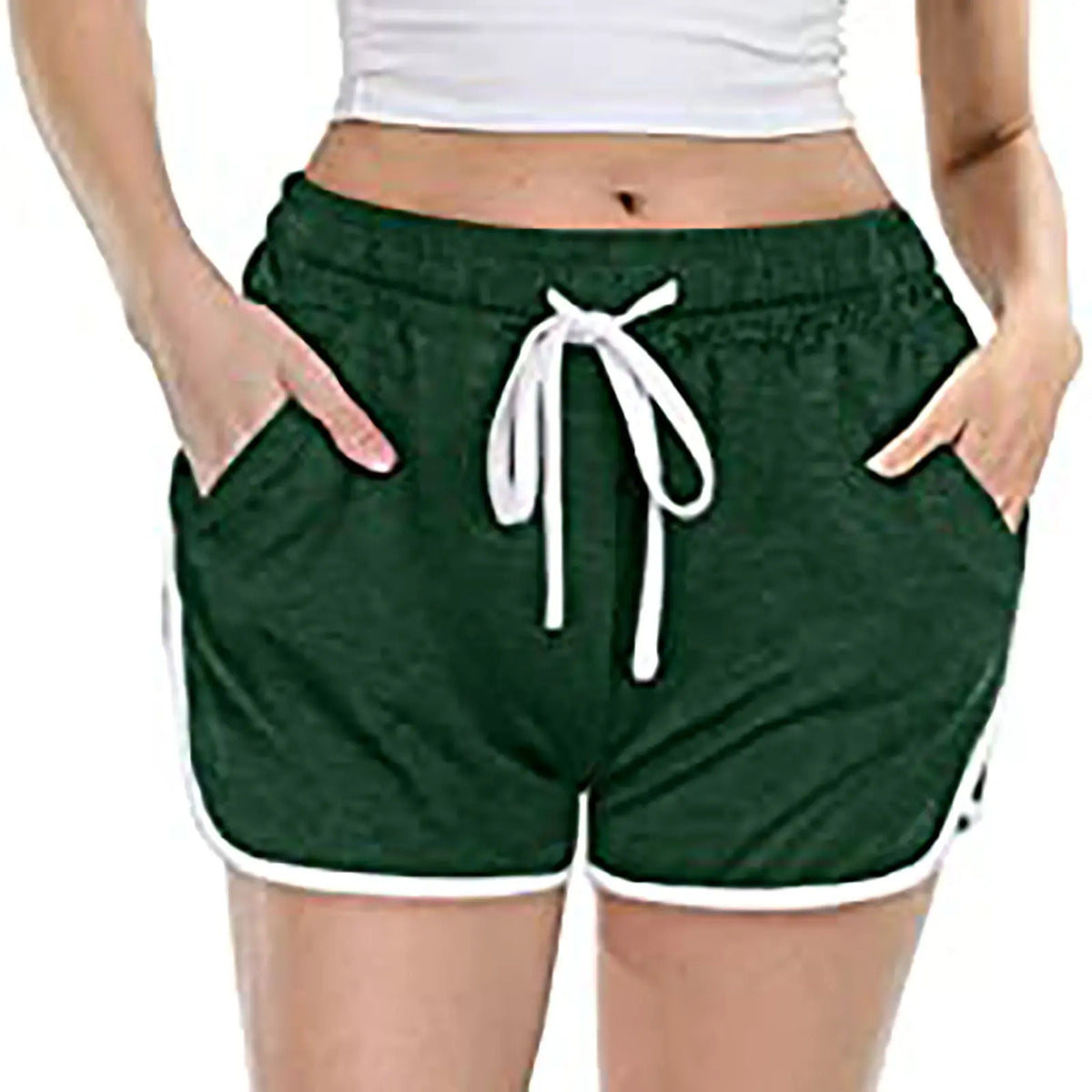 Women's Casual Solid Color Tether Shorts hercurva