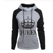 Printed Hooded Couple Sweatshirt hercurva