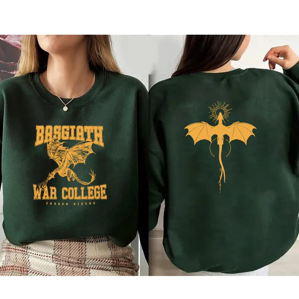 Vintage Fourth Wing Sweatshirt Dragon Rider 2 Side Print Bas hercurva