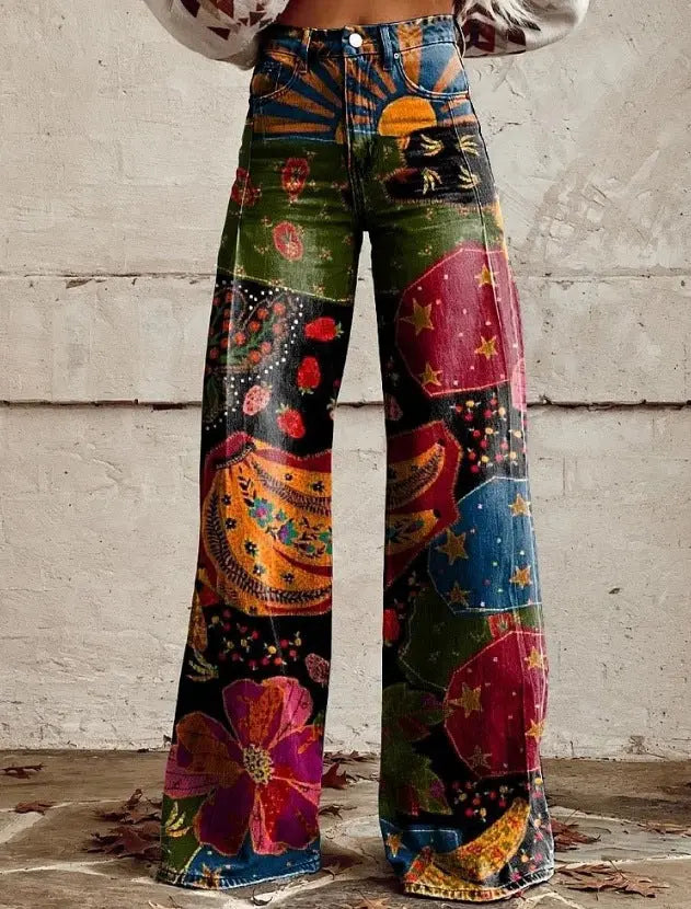 European And American Plus Size Women's Denim Casual Pants hercurva