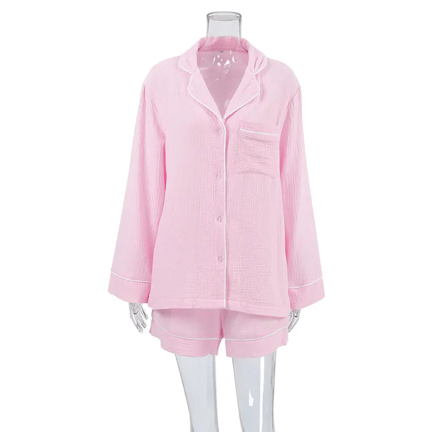 Breathable, Comfortable Pure-cotton Pajama Set For Women Womens Loungewear hercurva