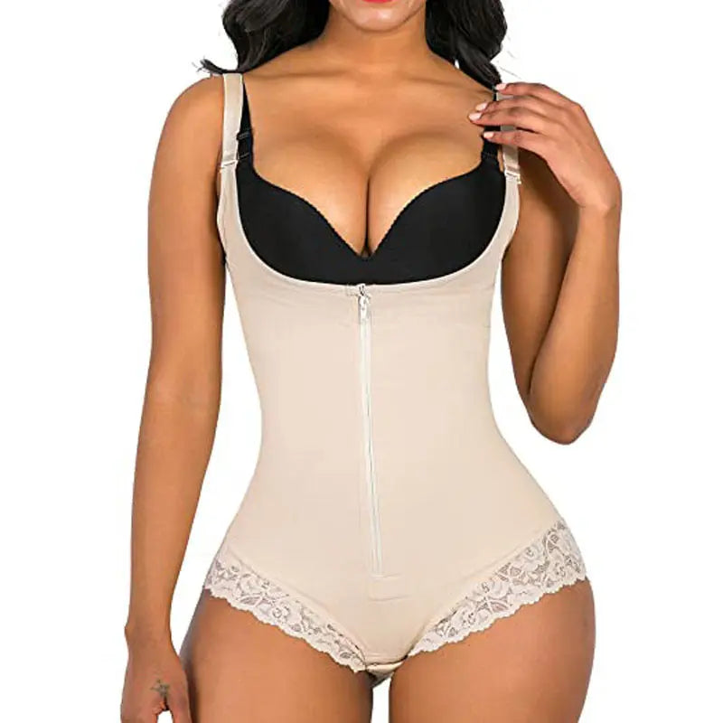 Contracting Hip Lifting Tights Body Shaping Underwear Shapewear Siamese Triangle Zipper Shapewear hercurva