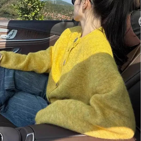 Loose Knitted Cardigan Women Wear Lazy Sweater Coat hercurva