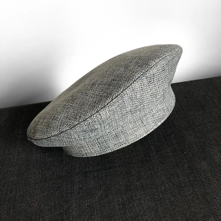 Dark Beret For Women With Large Faces Black Painters Cap hercurva