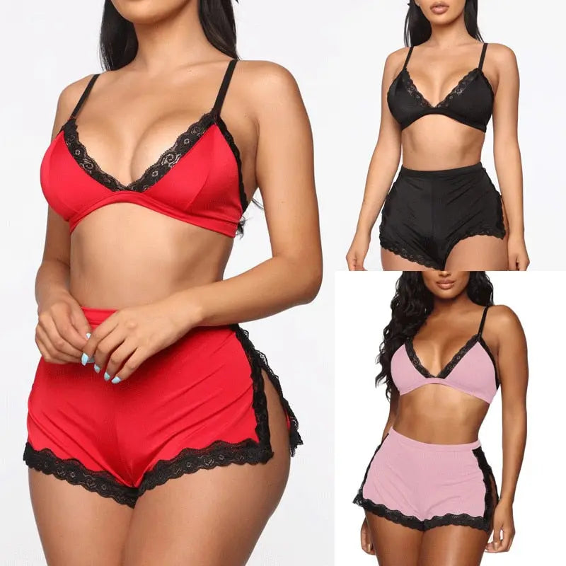 Women Sexy Sleepwear Lingerie Lace Bra hercurva