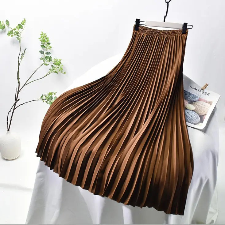 Solid color pleated skirt hercurva