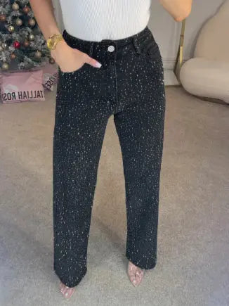 Women's High-end High Waist Straight Personalized Hot Girl High Street Trousers hercurva