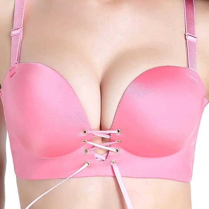 FallSweet Padded Push Up Bras Add Two Cups Brassiere Unlined Seamless Bra for Women hercurva